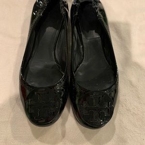 Tory Burch Black Patent Leather Flats